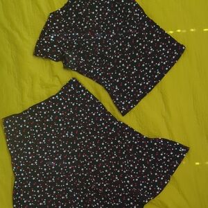 Star City Black Polka Dot Skirt Set